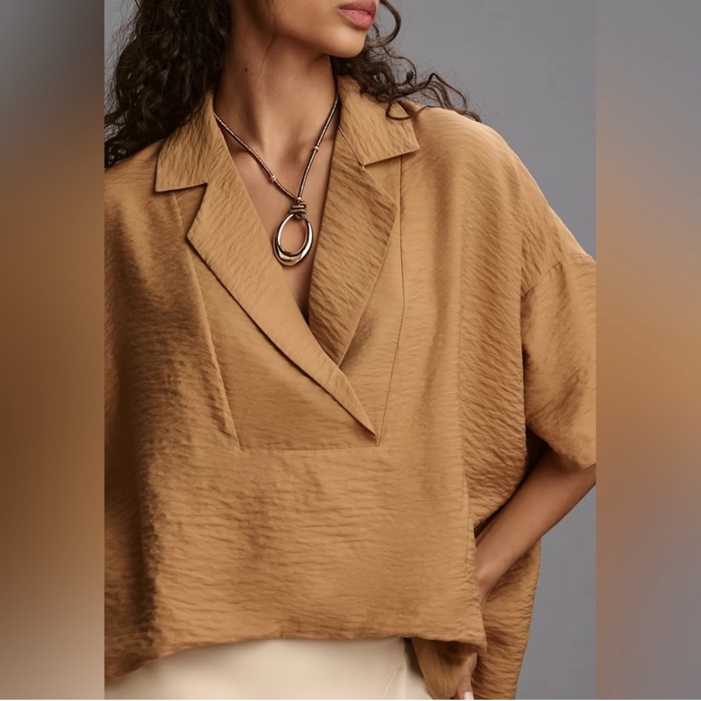 NWT Anthropologie Dylon short sleeve top size large